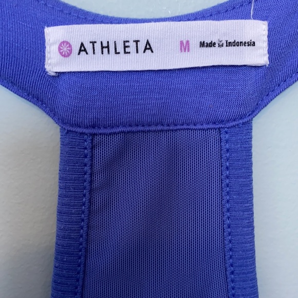 Athleta Purple Ruched Dress with built in bra Size Medium - Picture 3 of 5
